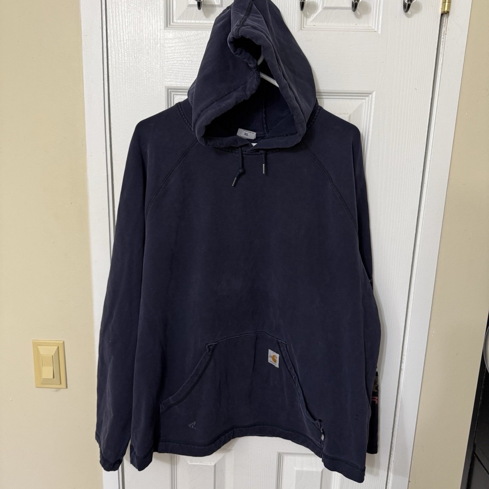 Carhartt FR Flame Resistant Hoodie Men's XL Navy Blue CAT 2 NFPA 2112 Pullover
